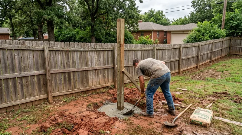 Fence Post Repair & Replacement Tulsa